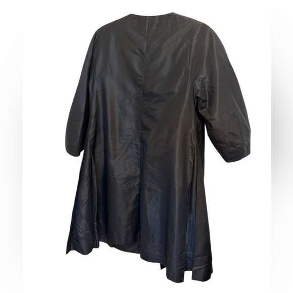 NICOLE FARHI Black Trench Coat - Picture 7 of 10